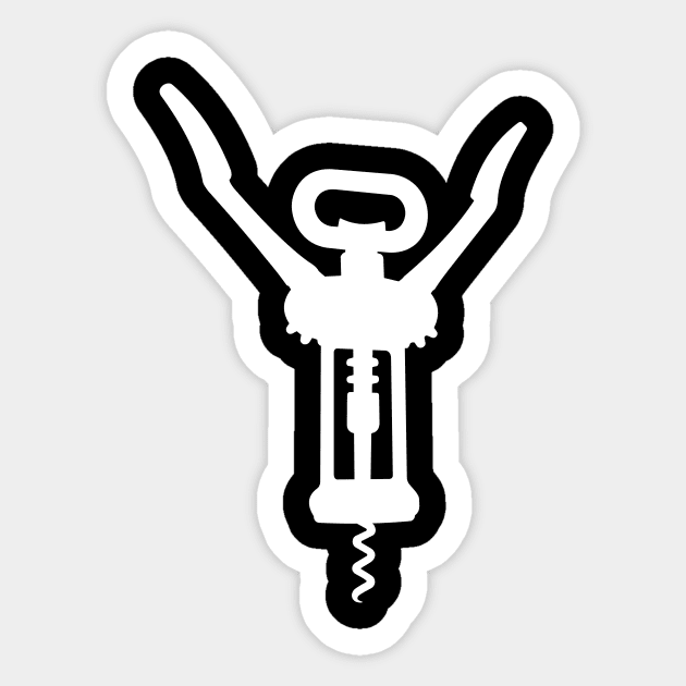 White Corkscrew Silhouette Sticker by sifis